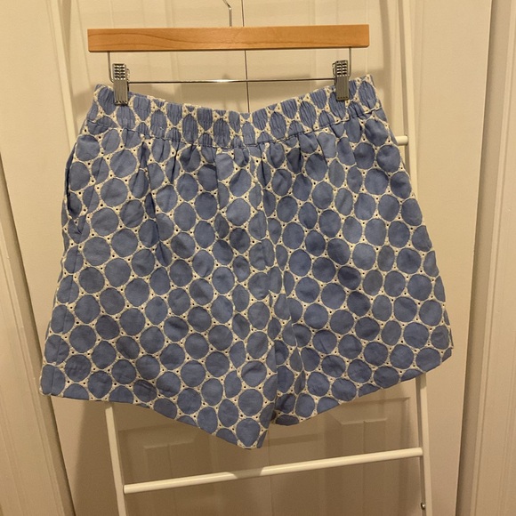 Entro Blue Embroidered Eyelet Shorts Set Size L NWT - Picture 6 of 11